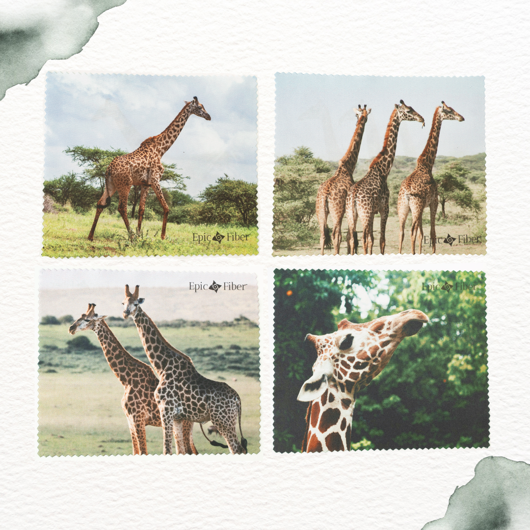 EpicFiber - Giraffe Collection Microfiber Cloth 4 Pack